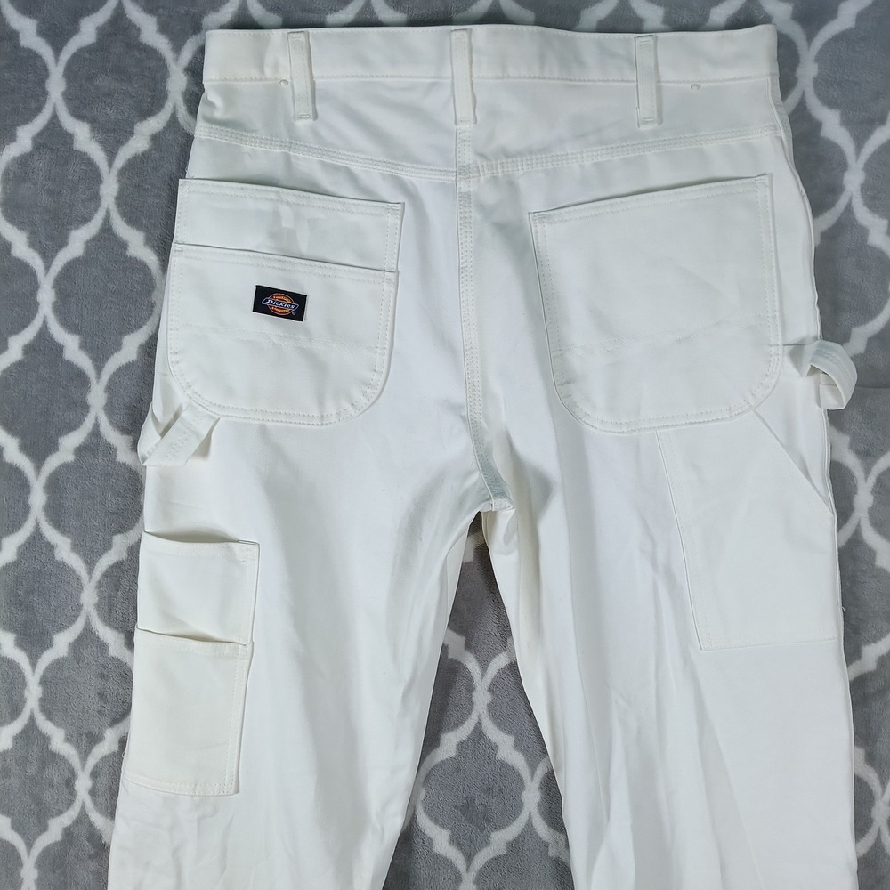 Dickies Painters Pants Mens 34x34 White Utility Relaxed Fit Workwear 1953WH